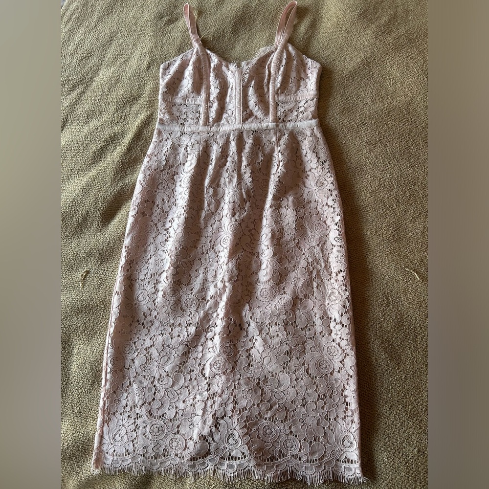 Express pink lace dress